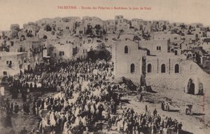 Palestine, Entry of the Pilgrims to Bethlehem on Christmas Day by French Photographer