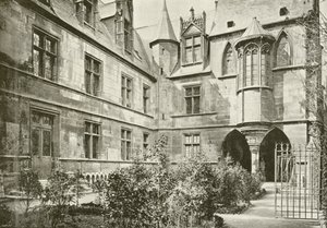 Paris, Courtyard of the Hotel Cluny by French Photographer