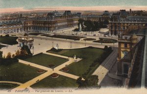 Paris, General View of the Louvre by French Photographer