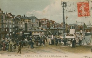 Paris express train on the waterfront at Dieppe by French Photographer