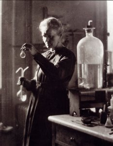 Portrait of the Physicist Marie Curie (1867-1934) in Her Laboratory in 1925