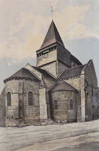 Sancergues, Church, Overall Northeast by French Photographer