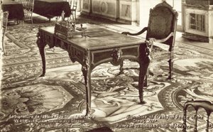Table in the Hall of Mirrors at the Palace of Versailles on which the Treaty of Versailles was signed by French Photographer