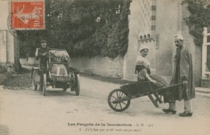 The Progress of Locomotion, postcard sent in 1913 by French Photographer