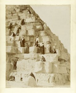 Tourists at the Great Pyramid of Giza