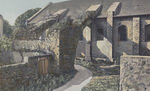 Varen, Church, Large Buttresses, South Side by French Photographer