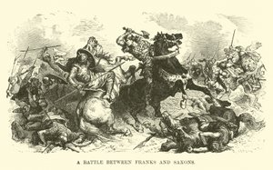 A Battle Between Franks and Saxons by French School