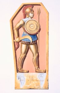 A Lycaonian soldier, copy of a gravestone from a colony at Konya, Turkey, from Description de l