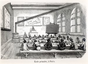 A Primary School in Paris, from Almanach du Magasin Pittoresque, 1975 by French School