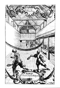 A Royal Game of Tennis in the Jeu de Paume, Versailles by French School