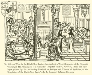A Ward in the Hotel-Dieu, Paris by French School