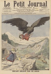 A child carried off by an eagle in the Italian Alps by French School
