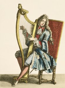 A Gentleman Playing the Harp