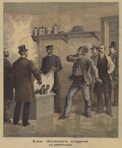A murderer confronted with the body of his victim by French School