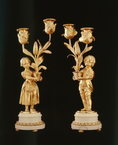Pair of Ormolu Candelabra by French School
