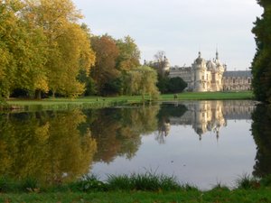 A view of the Chateau by French School
