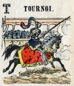 Abecedary. Letter T as Tournament. Small Encyclopedic Alphabet, Popular Series. Epinal Imaging, late 19th century by French School