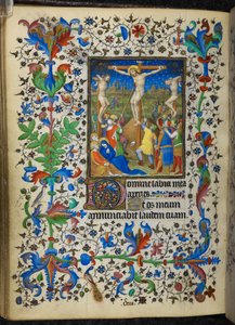 Crucifixion (from the Chevalier Hours, c.1420) by French School