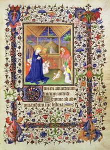 Nativity, from the Chevalier Hours, c.1420 by French School