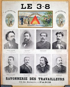 Advertisement for 3x8 brand soap, end of the 19th century by French School