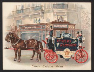Advertisement for Cherry Blossom perfume by French School