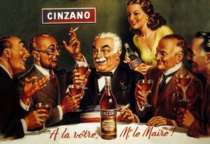 Advertisement for Cinzano Blanc by French School