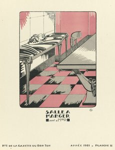 Advertisement for "Dining Room", published 1921 by French School