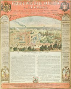 Advertisement for the Parfumerie Oriza L. Legrand