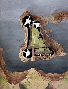 Aerial view of the island of Yeu (Ile-d