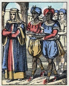 Aladdin Sent Again His Mother Escorted by Slaves Carrying Gifts to Propose to the Sultan