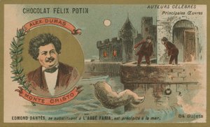 Alexandre Dumas and a Scene from The Count of Monte Cristo by French School