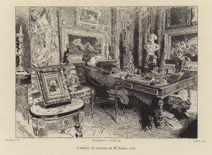 Alexandre Dumas the Younger in His Study by French School