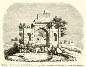 Algeria, Triumphal Arch of Djemilah, Intended to be Transported to Paris