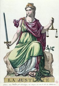 Allegory of Justice, published by Baffet, 1792