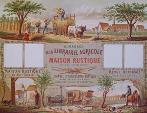 Almanac of the agriculture bookshop La Maison Rustique, c.1860 by French School