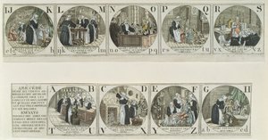 Alphabet primer depicting the work of the Sisters of Charity, early nineteenth century by French School
