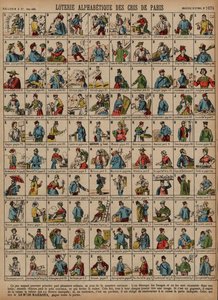 Alphabetical Lottery of the Cries of Paris by French School