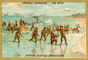 American troops coming ashore, Spanish-American War