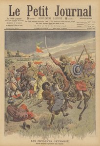 An Abyssinian chief leading a raid against Somalis by French School