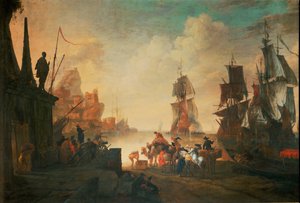 An Oriental Harbour by French School