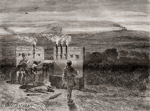 Polybius Working on the Polybius Square, from Les Merveilles de la Science, c.1870 by French School