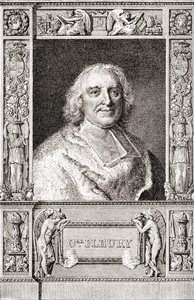 André-Hercule de Fleury, Bishop of Fréjus, French cardinal and chief minister of Louis XV. From Les Heures Libres by French School