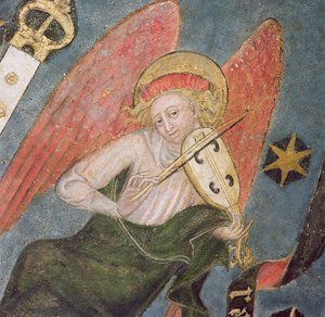 Angel musician playing a viol (detail)