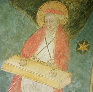 Angel playing a clavichord (detail)