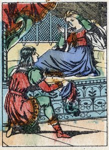 Anonymous illustration for “Sleeping Beauty”, tale by Charles Perrault. Wood engraving of Imaging Pellerin - Epinal, late 19th century.