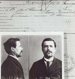 Anthropometric form of Francois Claudius Koenigstein, so-called Ravachol