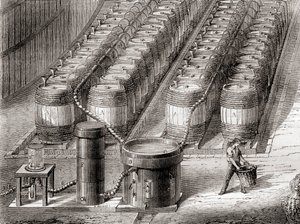 Apparatus Used for the Preparation of Hydrogen Gas by the Action of Sulfuric Acid on Iron When Filling a Balloon