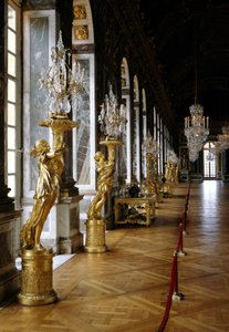 Architecture: View of the Restored Ice Gallery. Versailles. Musee du Chateau