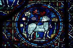 Aries, from the Zodiac Window by French School