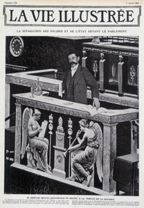 Aristide Briand at the Grandstand of the Chamber (Separation of Church and State) - in 